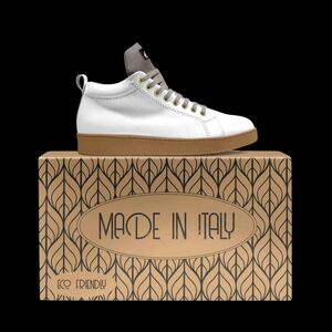 Original-taste Eco White High-Top Sneakers